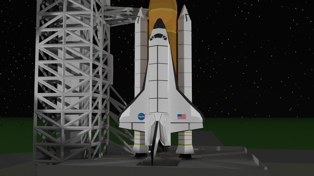 Low Poly Space Shuttle+LaunchVehicle preview image 1